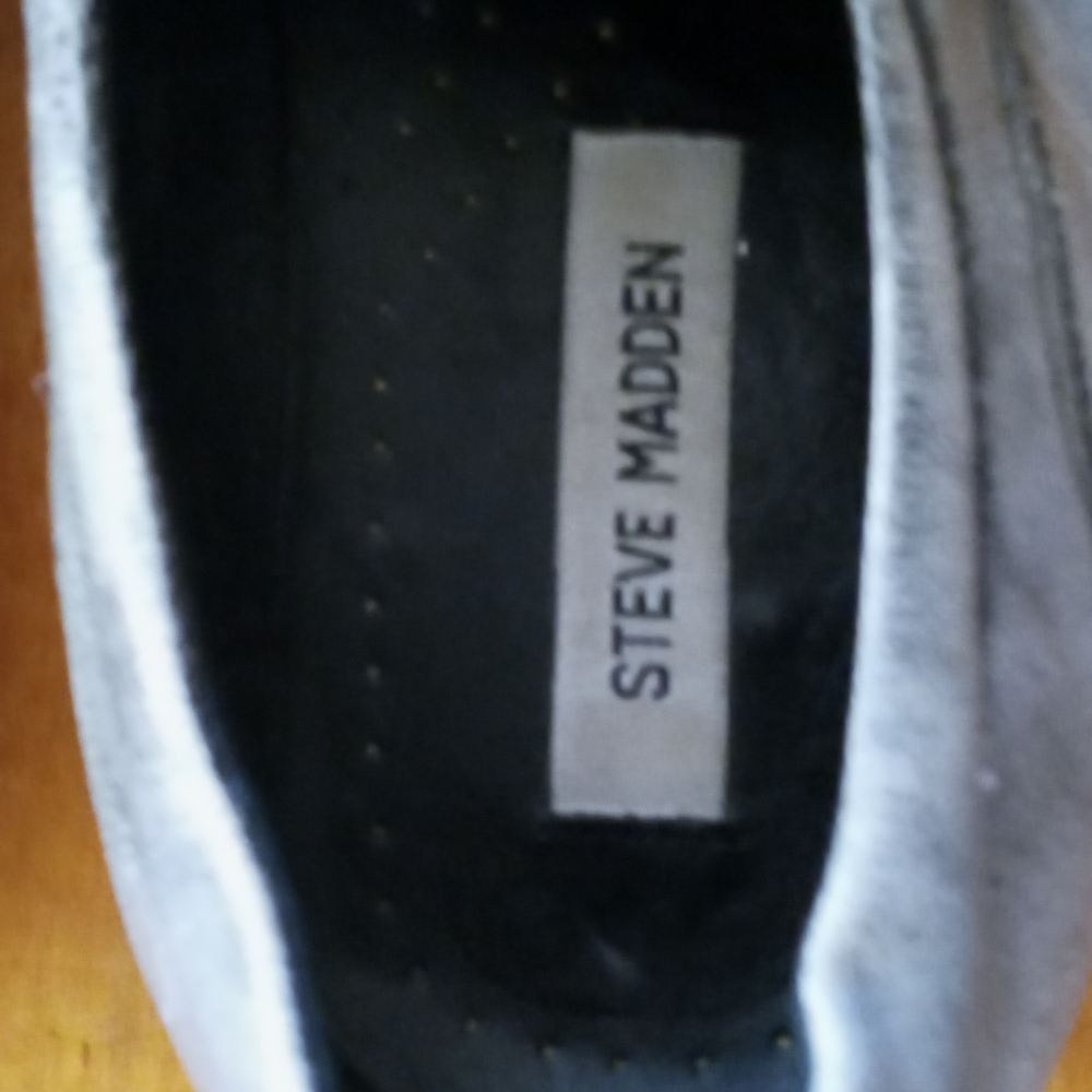 Steve madden teca Aldo shoes size 12 upper hand made leather grayish sliver - Picture 3 of 6